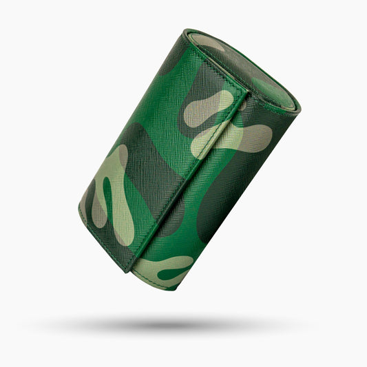 Green Camo Watch Roll – Two Watches