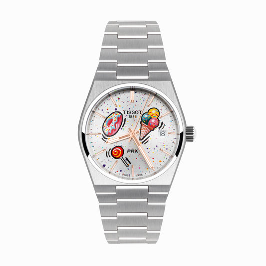 Dialicious Concept on Tissot PRX 35mm Silver Dial Limited Edition
